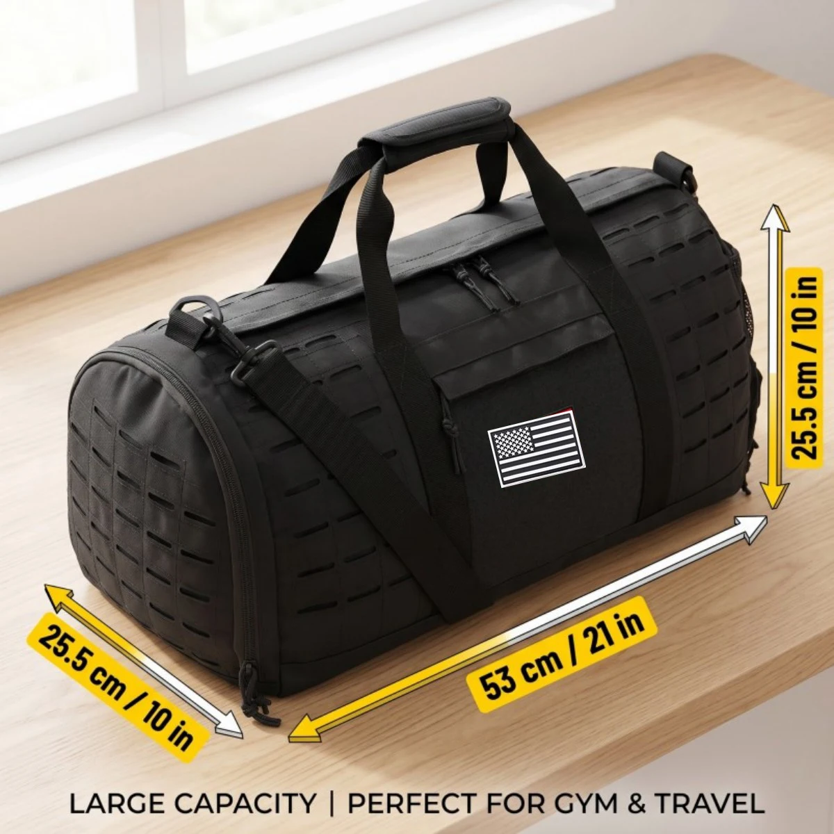 Bolsa táctica de viaje con bolsillo para calzado y deporte - imagen 5