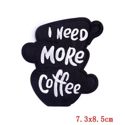 Parche bordado termoadhesivo taza café – Para planchar y decorar