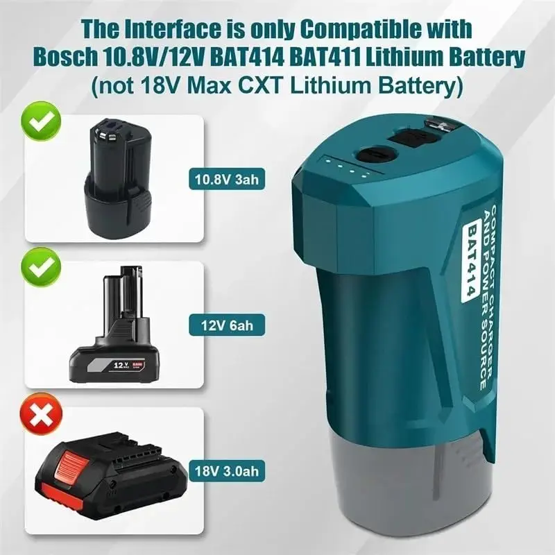 Bosch cargador USB-C y salida CC para batería Li-Ion - imagen 2