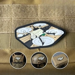 Parche táctico PVC y goma UAV militar con velcro para mochila