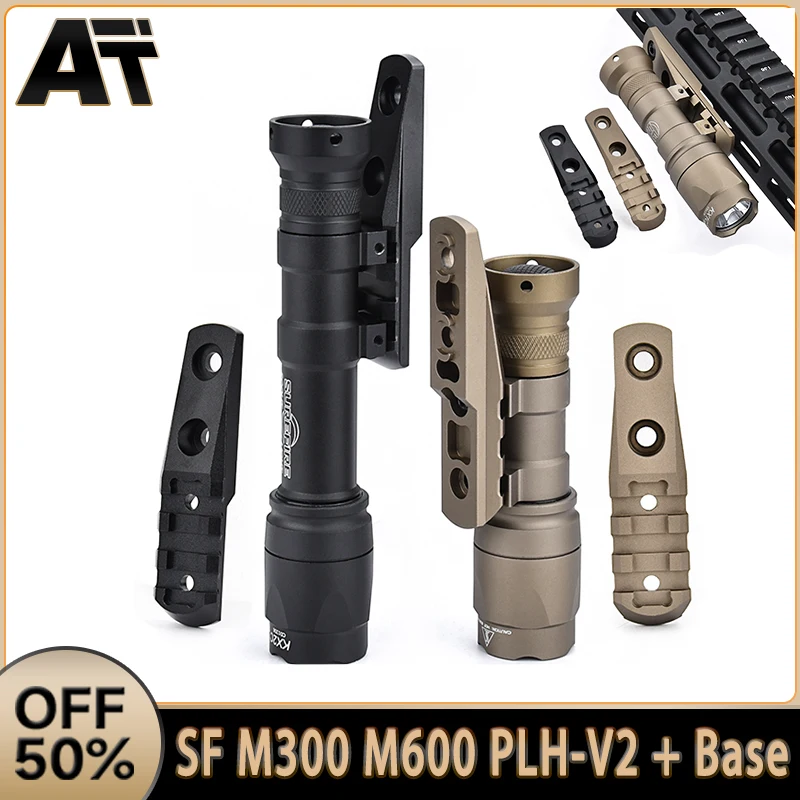WADSN Linterna táctica Scout con base M-LOK KeyMod para Surefire - imagen 3
