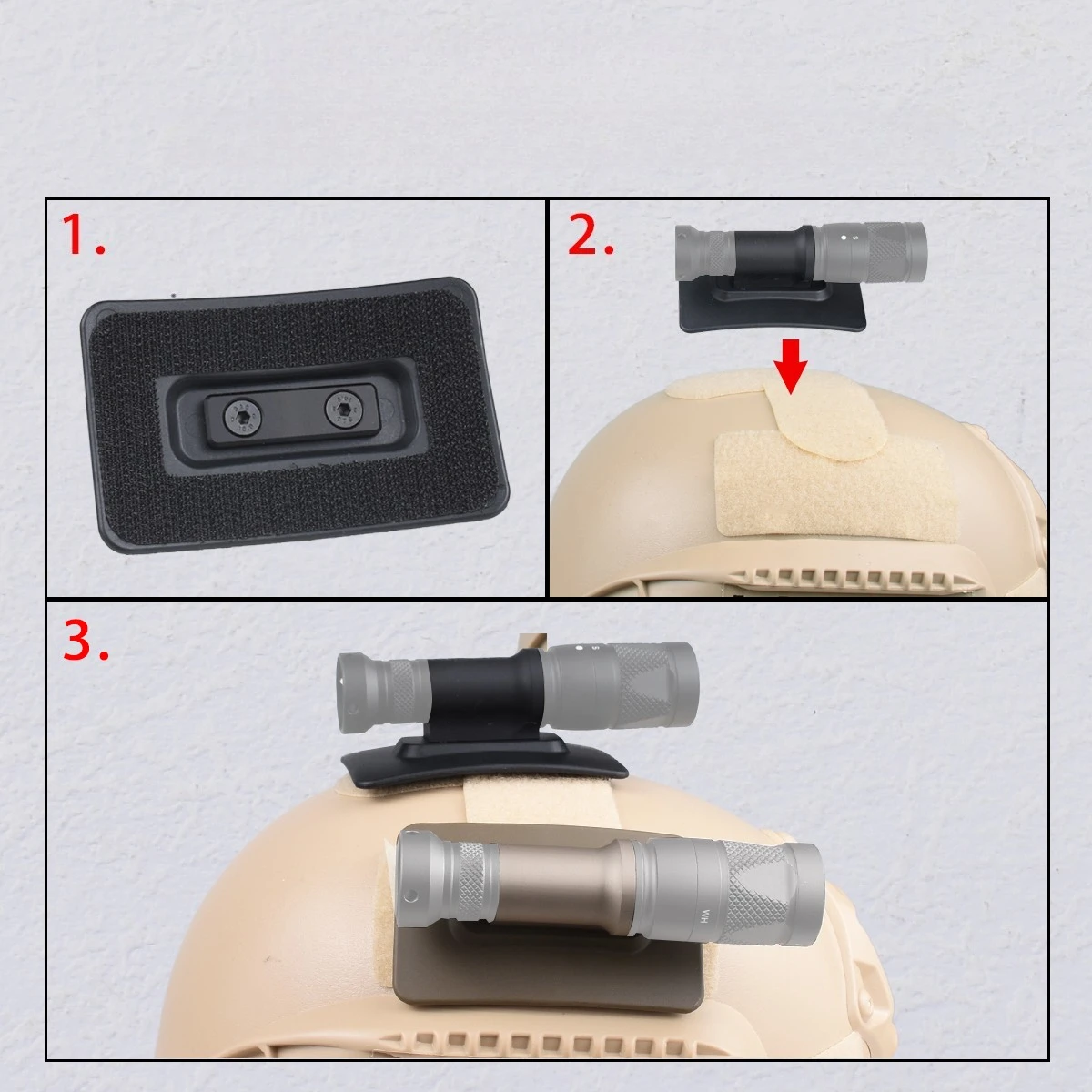 Luz táctica para casco M300 de aluminio, montaje rápido - imagen 2