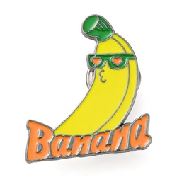 Pin de solapa plátano humorístico para mochila y regalo