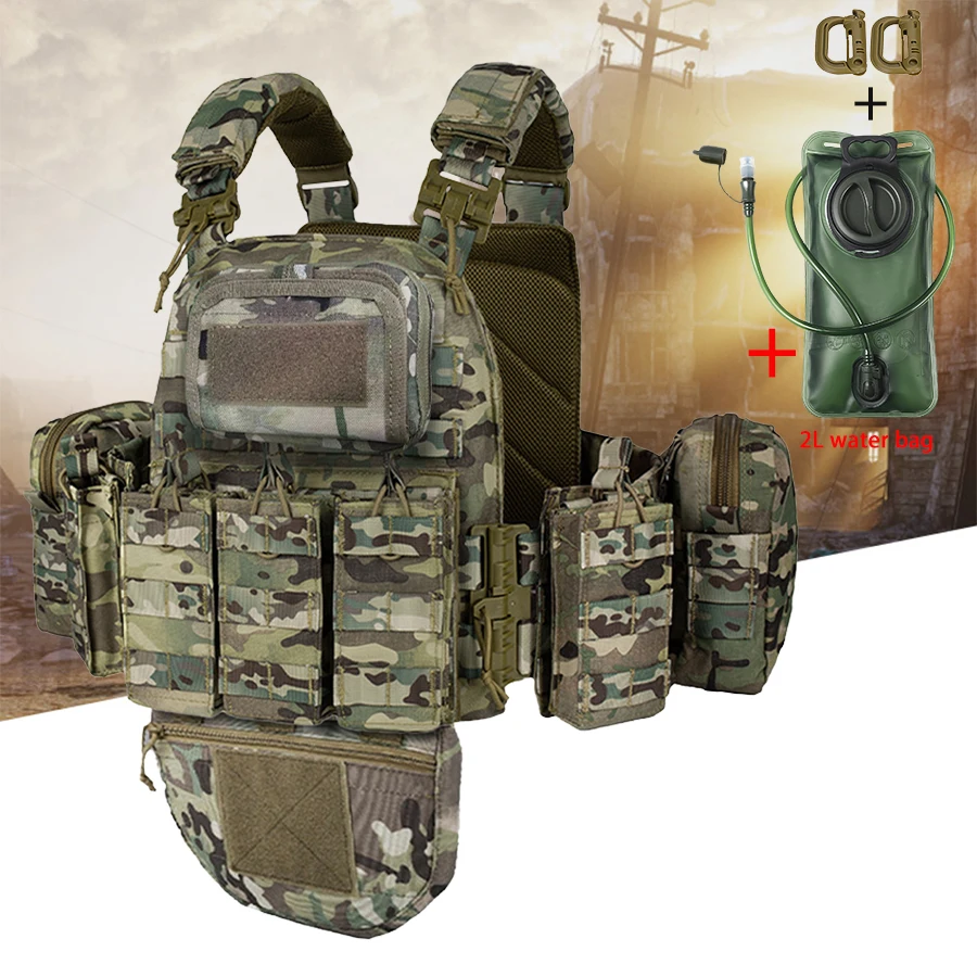 Chaleco táctico de caza camuflaje liberación rápida MOLLE modular - imagen 5