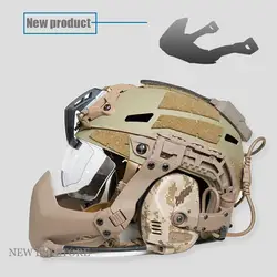 FMA Máscara táctica de medio sello plegable para casco