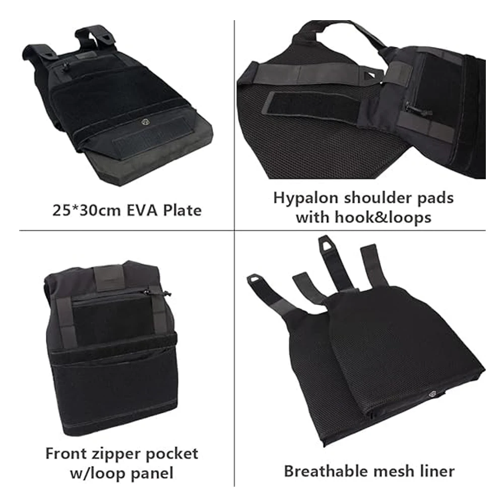Portador de placas táctico 500D nylon – Chaleco Airsoft - imagen 2