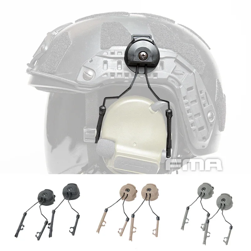 FMA soporte auriculares casco táctico Comtec con riel arco - imagen 3