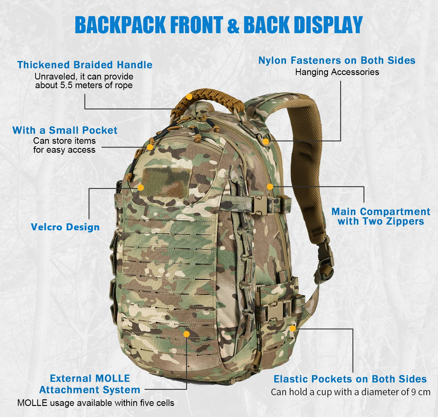 Sistema de ventilación y espalda ergonómica de la mochila VOTAGOO