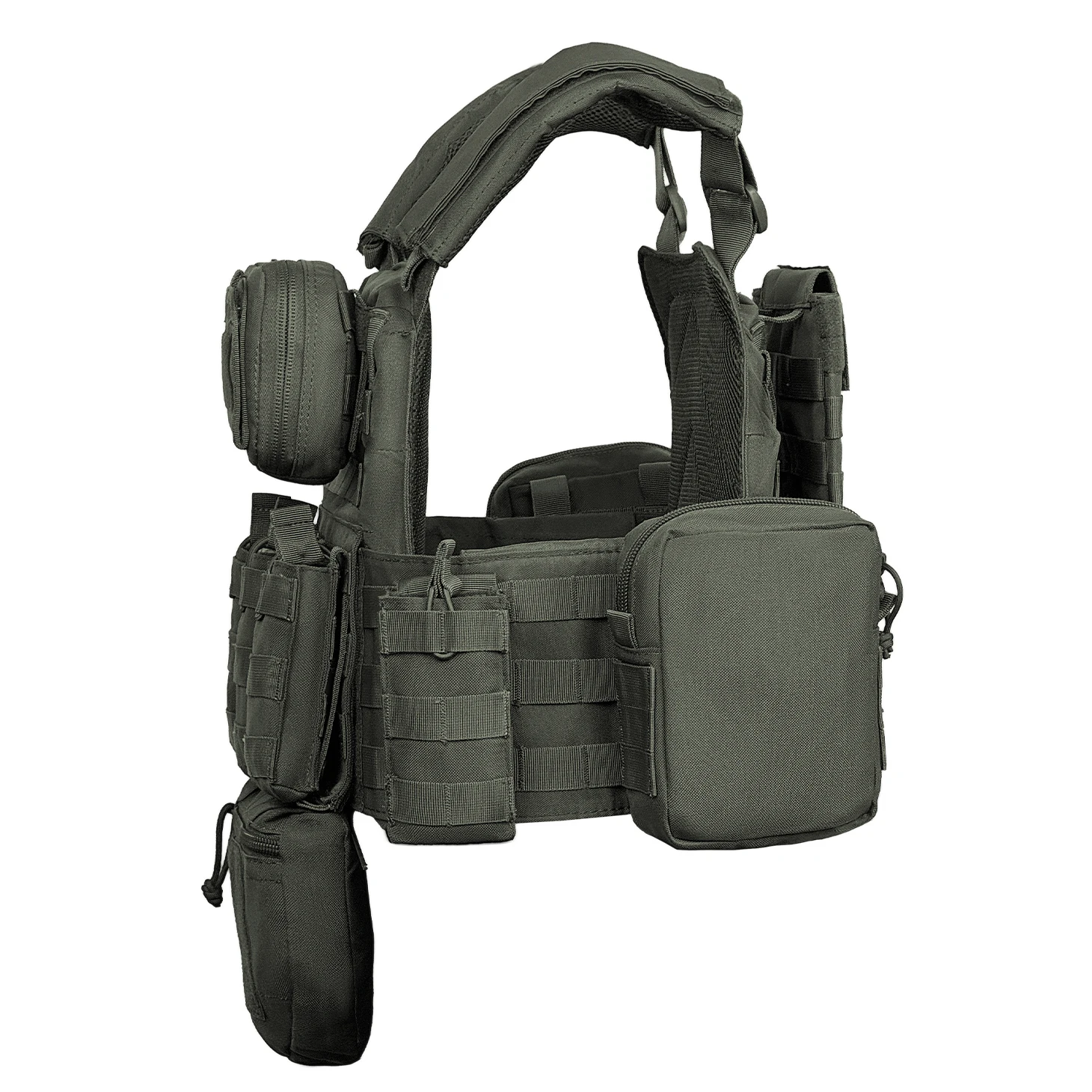 Chaleco de caza MOLLE con correa acolchada y bolsillos desmontables - imagen 3