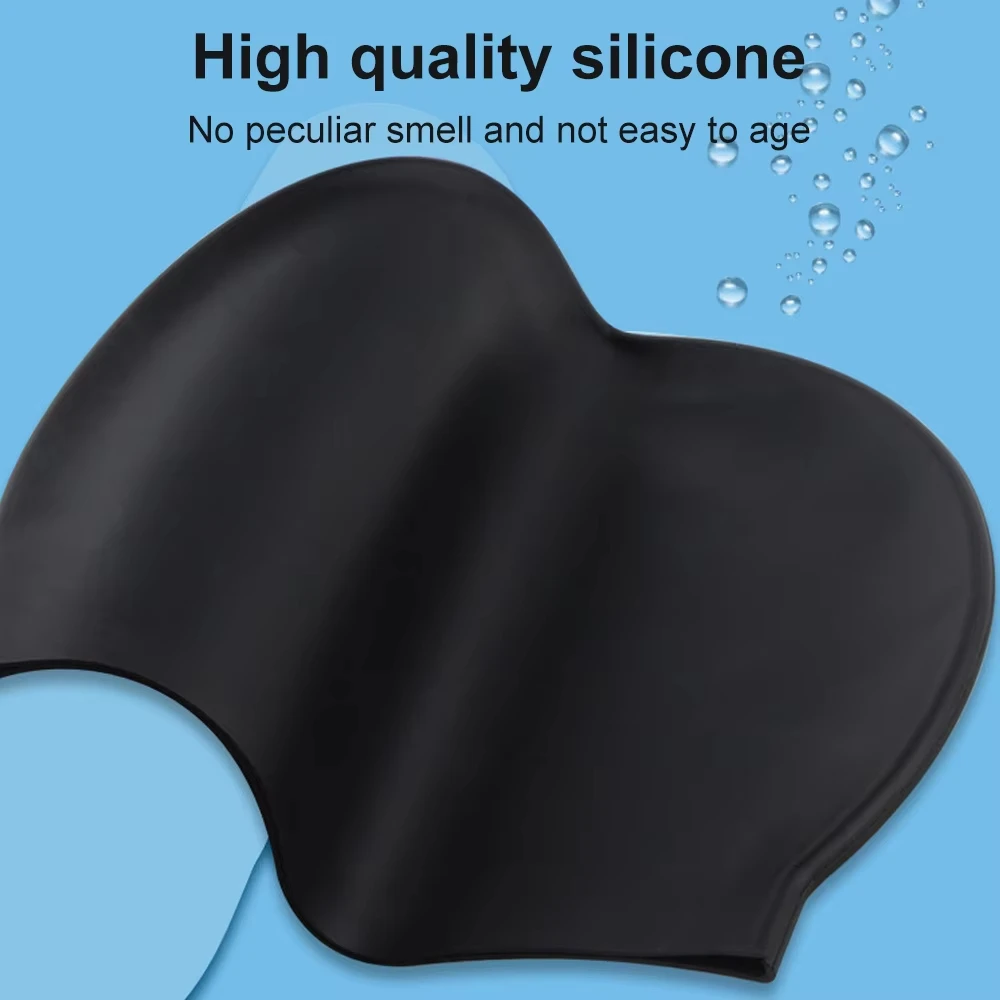 Gorro de natación extragrande silicona para cabello largo - imagen 5