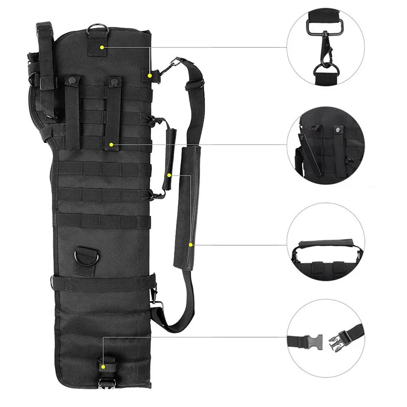 Funda táctica para rifle MOLLE: airsoft, paintball y escopeta