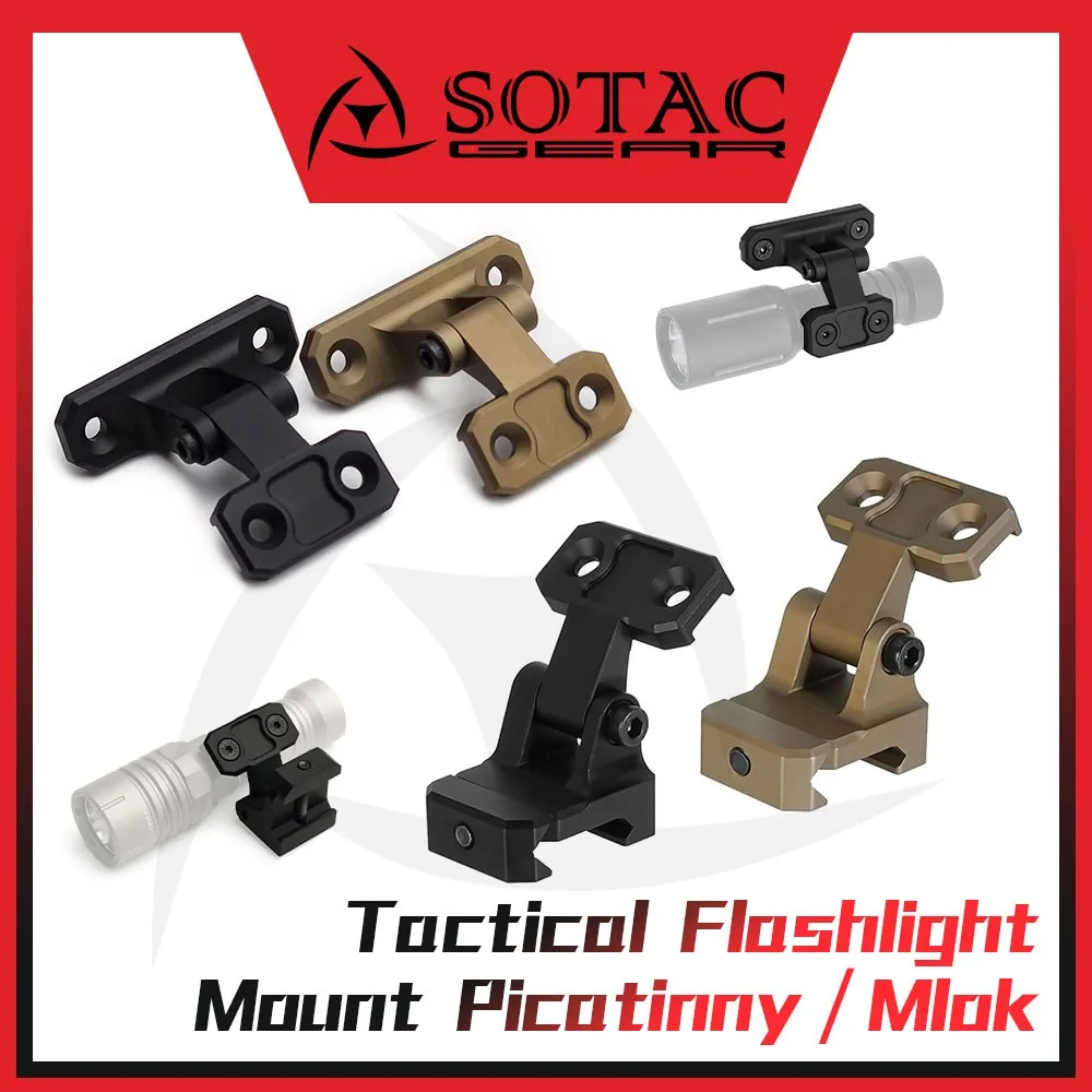 SOTAC soporte linterna táctica de metal Picatinny/M-LOK