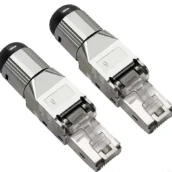 Conector RJ45 blindado metálico para cable Ethernet CAT6/7/8