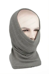 Gorro militar alemán de punto gris: cubrecuello y mascarilla