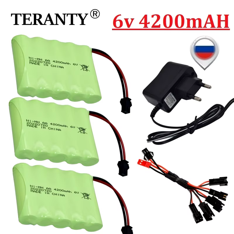 Batería Ni-MH 6V 4200mAh recargable con cargador para RC - imagen 3