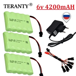 Batería Ni-MH 6V 4200mAh recargable con cargador para RC