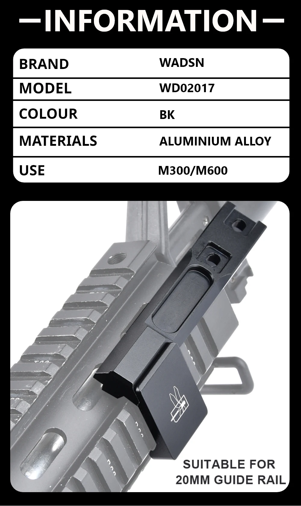 Adaptador para sistema de riel Mlok