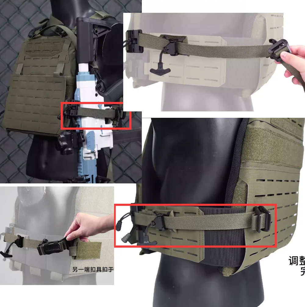 Correa táctica de sujeción rápida para arnés de tiro con chaleco - imagen 3