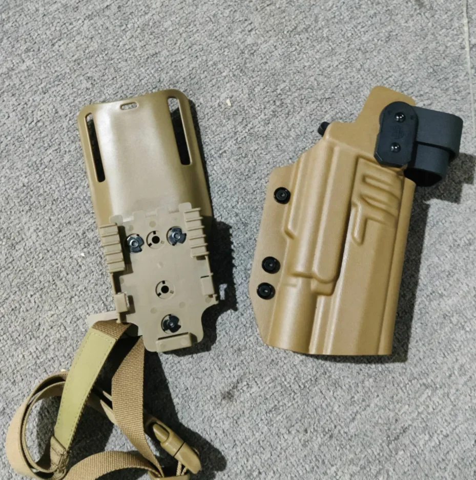 Funda táctica de extracción rápida Airsoft con sistema QLS anticaída - imagen 5