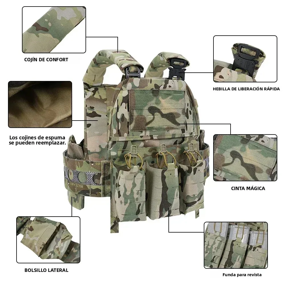 SINAIRSOFT FCPC V5: chaleco táctico MOLLE de liberación rápida