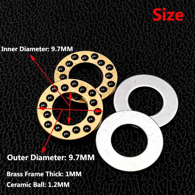 Rodamiento bola cerámica 9,7 mm CNC para cuchillo plegable - Kit DIY - imagen 3