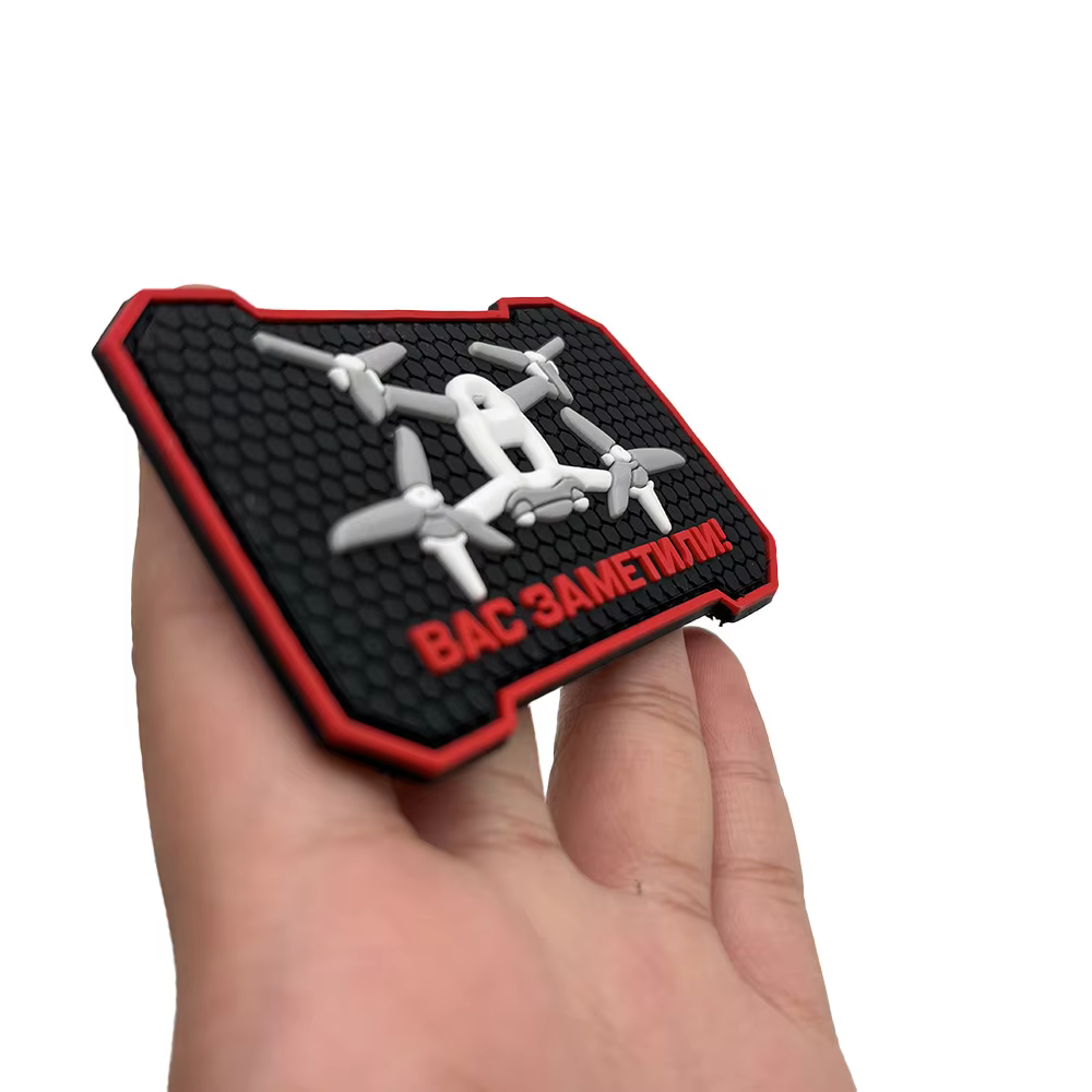 Parche táctico PVC cuadrado FPV luminoso con velcro para ropa - imagen 5