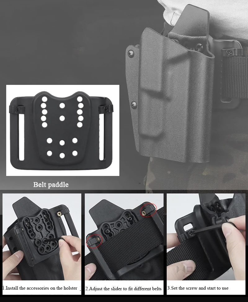 Funda táctica frontal con adaptador
