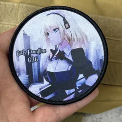 Parche velcro chica anime azul – Insignia moral para mochila o uniforme