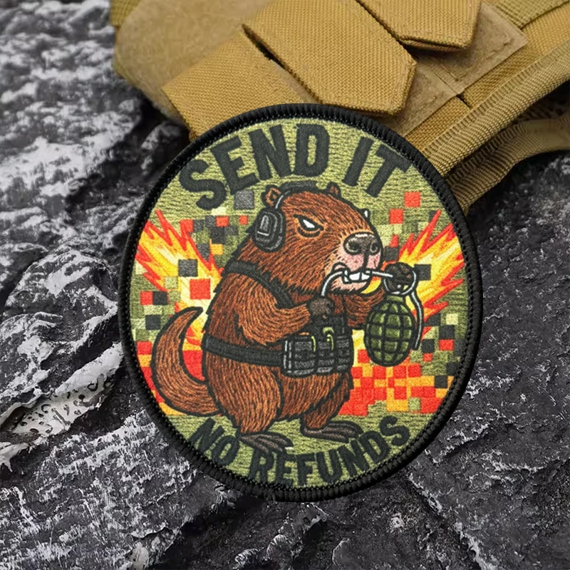 Parche táctico Beaver emblema moral con velcro para mochila - imagen 4