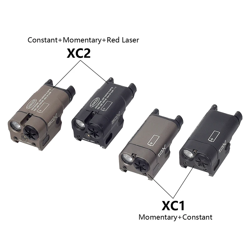 Linterna táctica XC1 para riel Picatinny en Glock y Airsoft - imagen 5