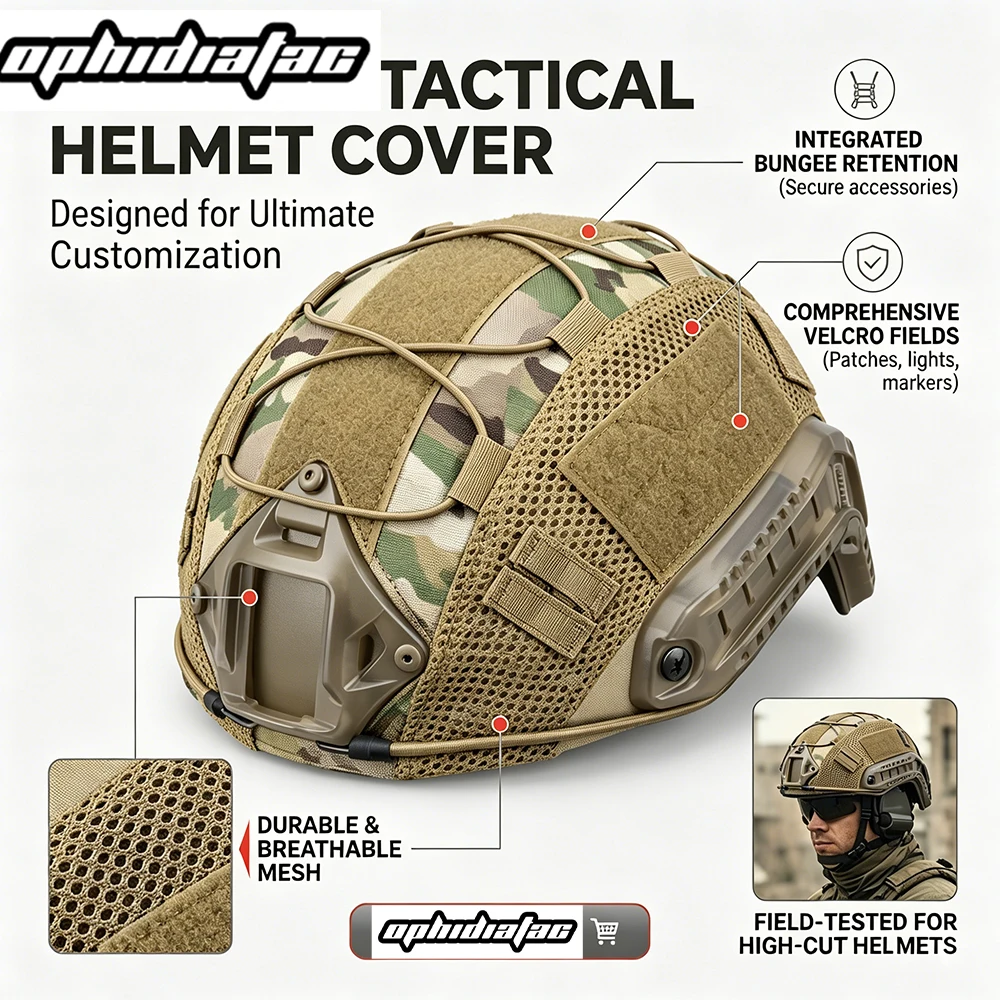 OPHIDANTC funda táctica para casco rápido, nailon resistente - imagen 4