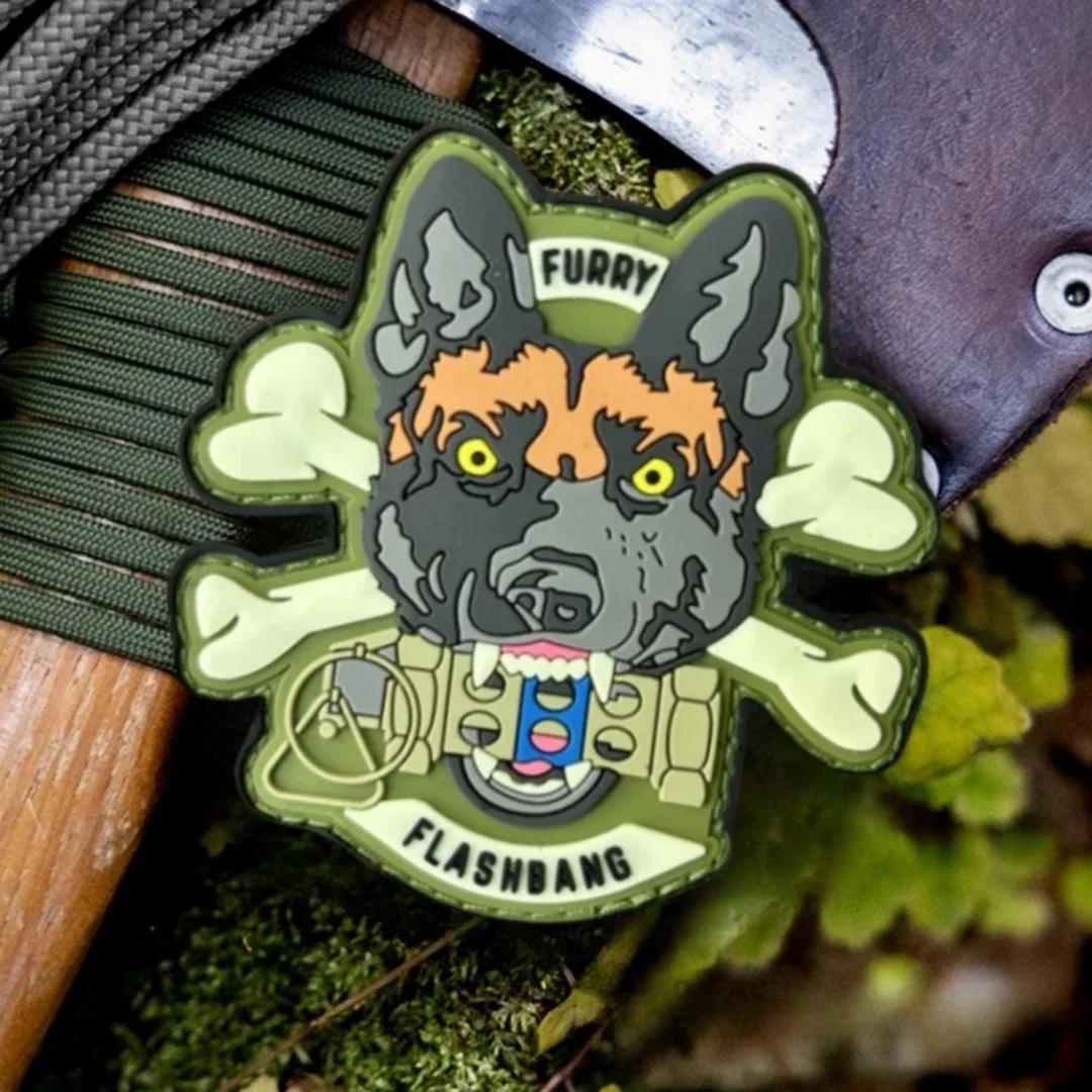 Parche táctico PVC 3D perro K9 – Identificación canina para MOLLE - imagen 4