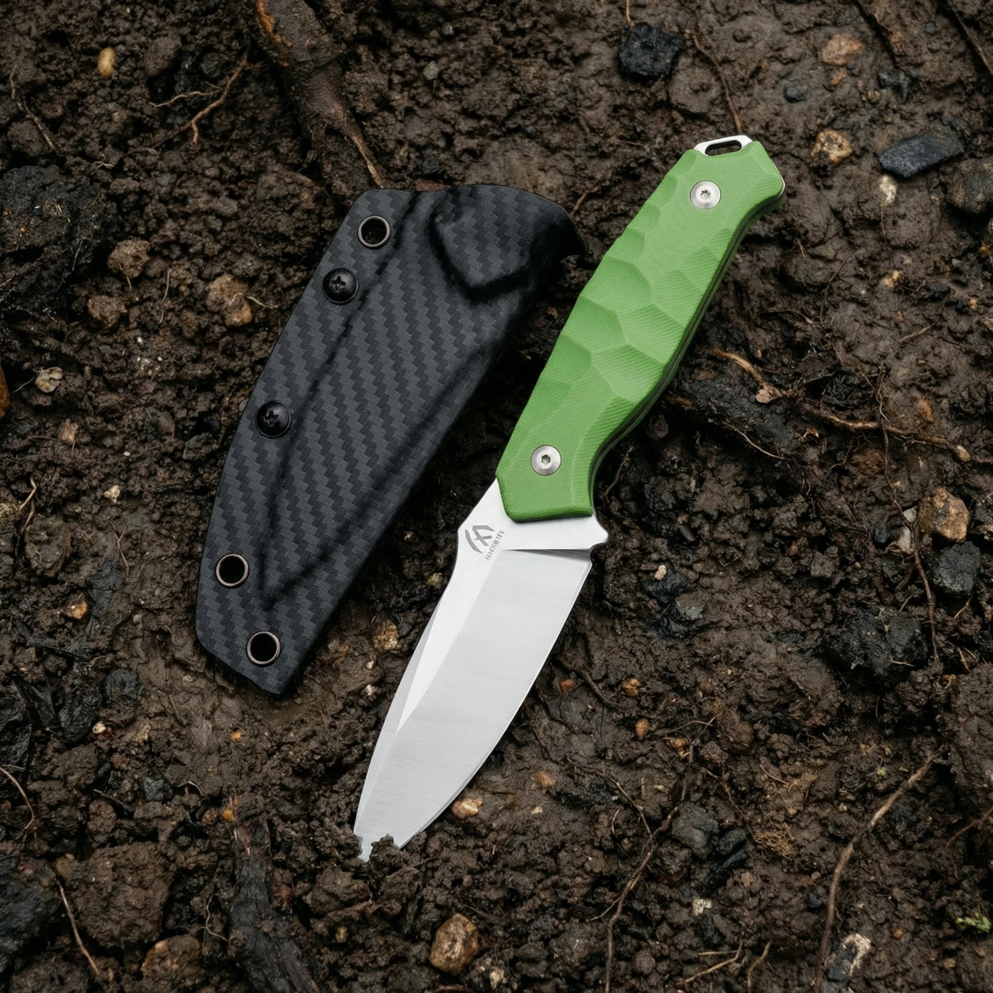 Cuchillo de hoja fija acero exterior con funda emergencia senderismo - imagen 3
