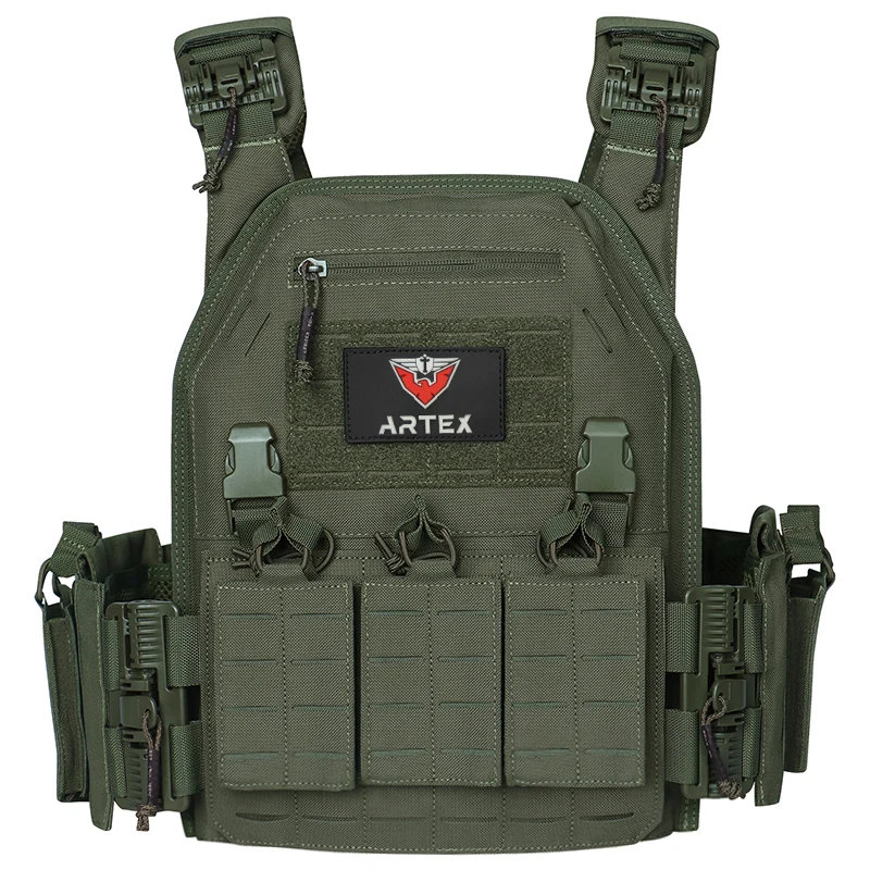 ARTEX Ranger Chaleco táctico portaplacas MOLLE liberación rápida verde - imagen 4