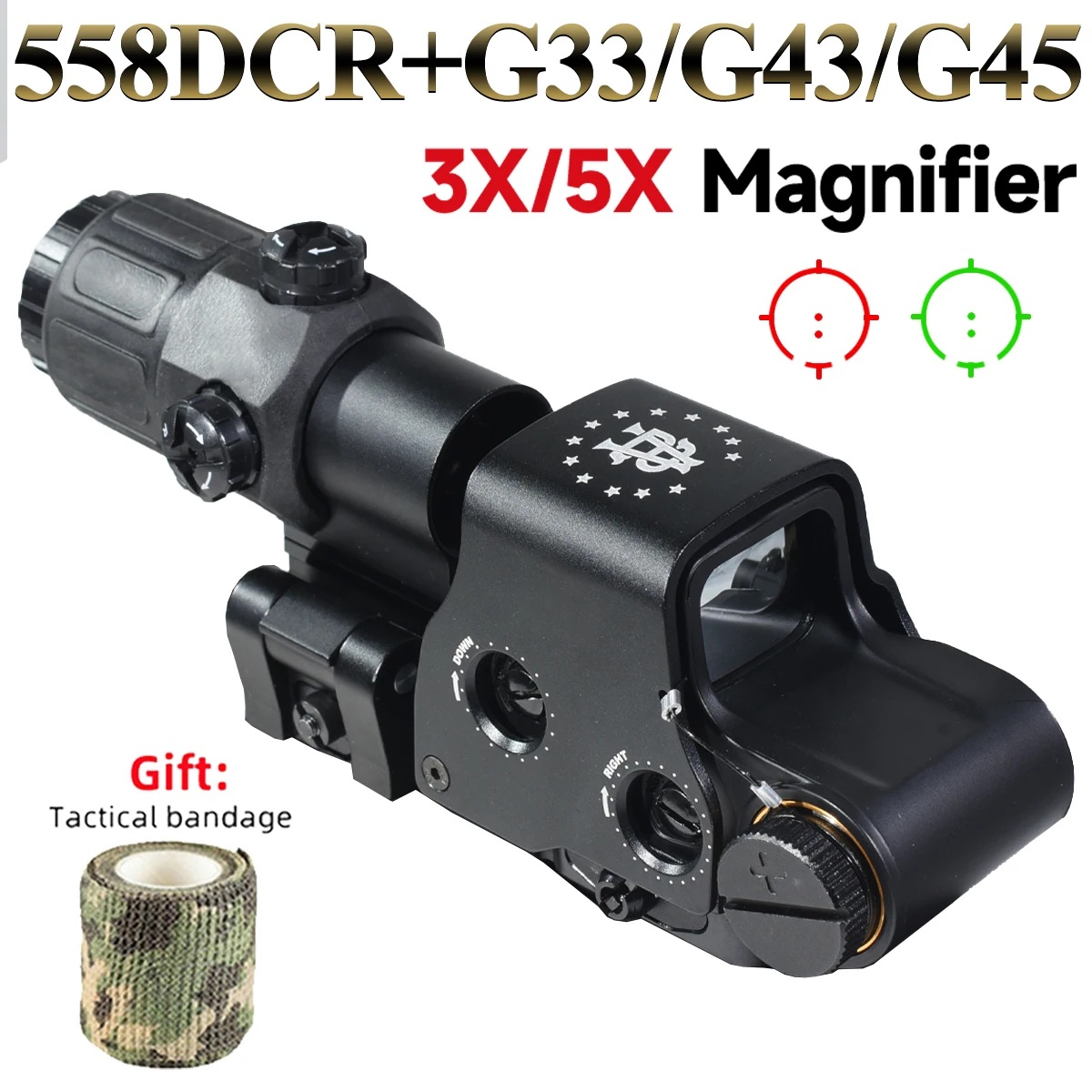 ETCH 558 DC Mira holográfica punto rojo y verde con ampliación QD - imagen 3