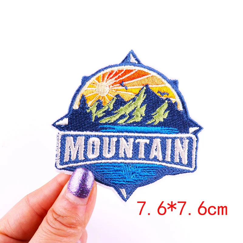Parches termoadhesivos bordados aventura montaña camping para ropa - imagen 3