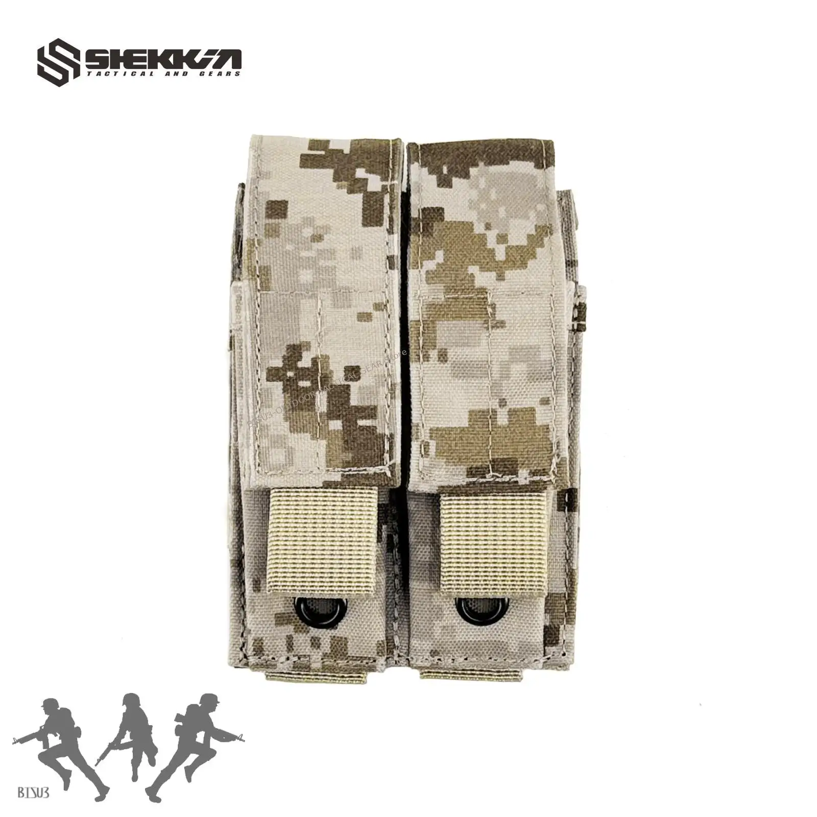 DG bolsa táctica AOR1 para cargadores pistola simple doble - imagen 2