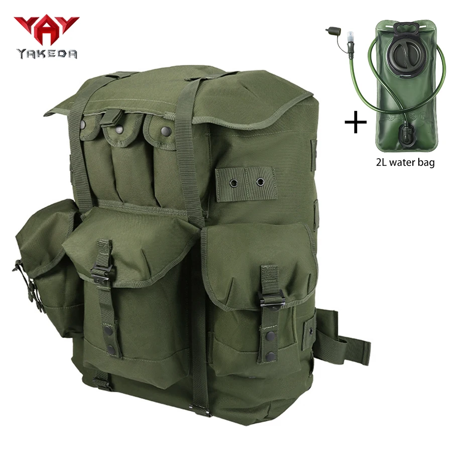 YAKEDA Mochila de montaña armazón acero y bolsa hidratación plegable - imagen 2