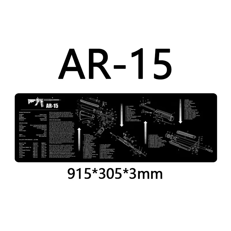 AR-15/AK-47/Remington 870 Alfombrilla de limpieza para armas-36x12cm - imagen 2