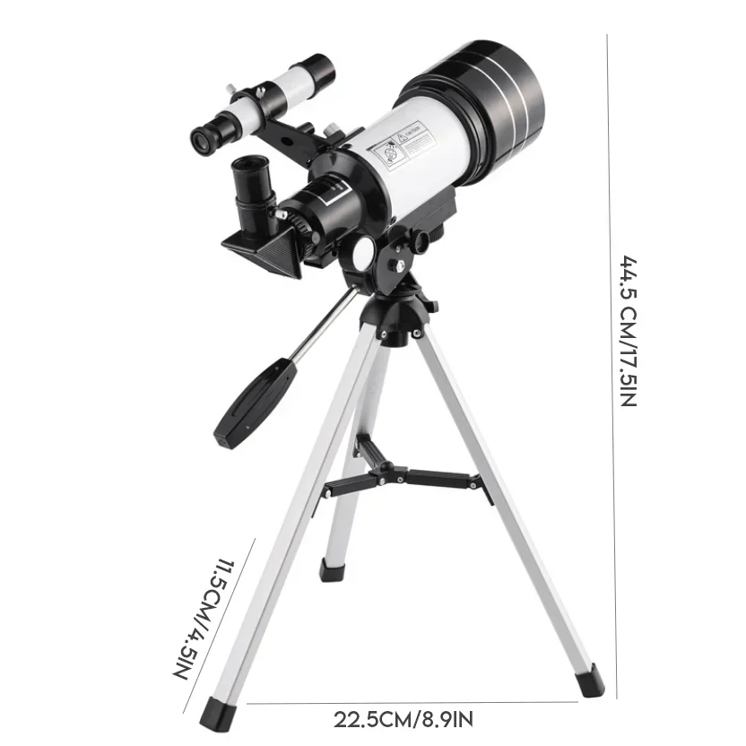 Detalle del telescopio y sus componentes ópticos