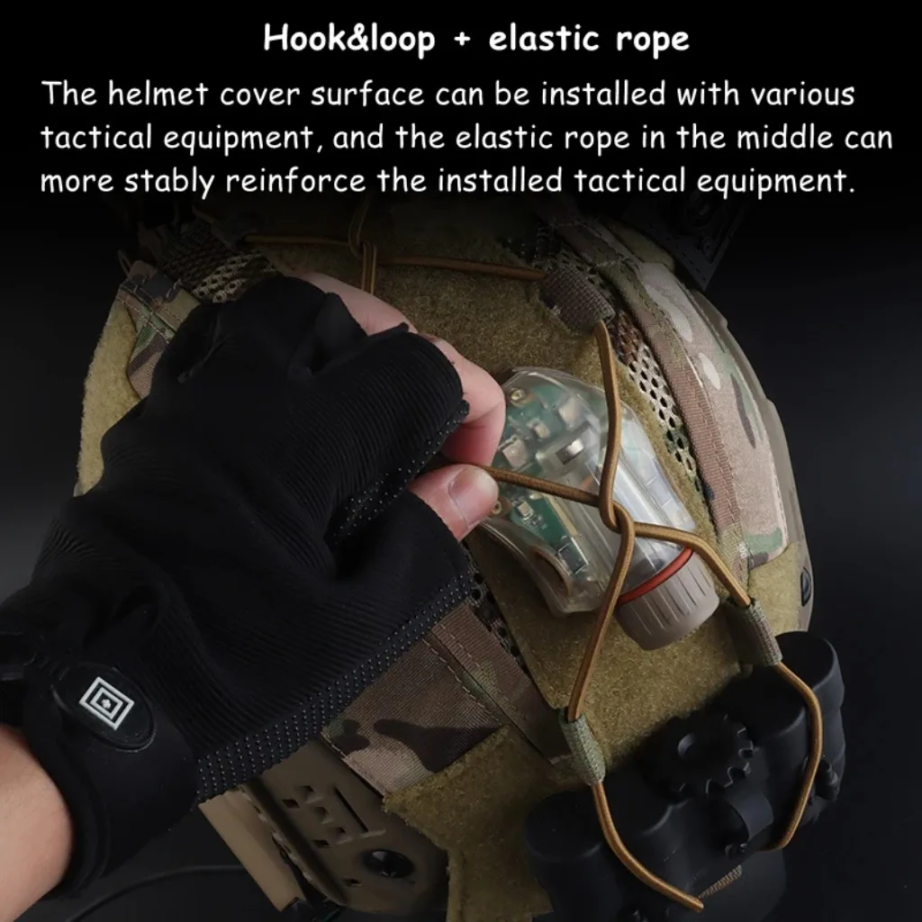 Funda táctica casco FAST SF airsoft transpirable gancho y bucle - imagen 5