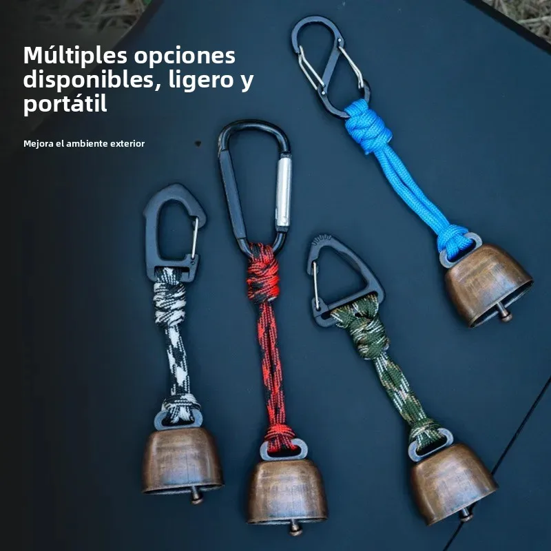 Campana de hierro vintage sonido potente para senderismo y camping - imagen 4
