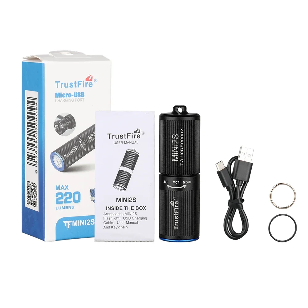 Linterna táctica Trustfire Mini2S EDC recargable USB 220 lúmenes - imagen 5