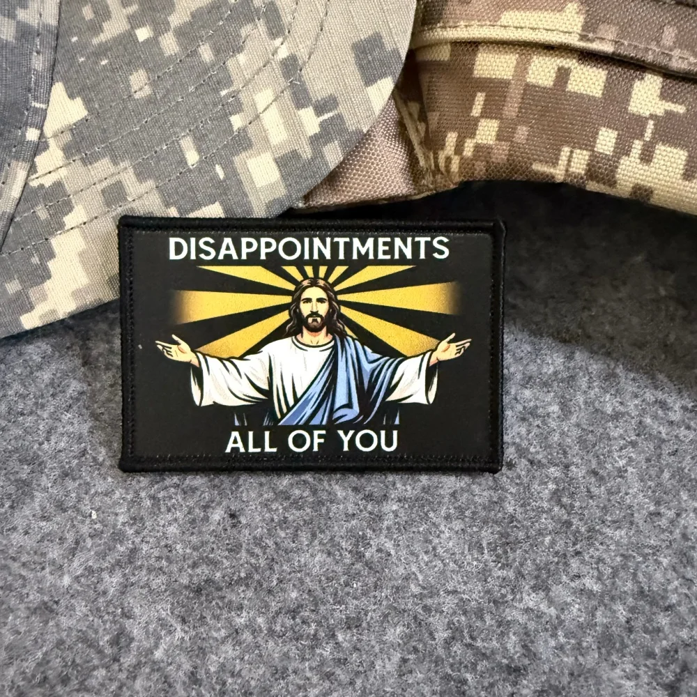 Parche táctico Jesús con gancho y bucle para mochila militar
