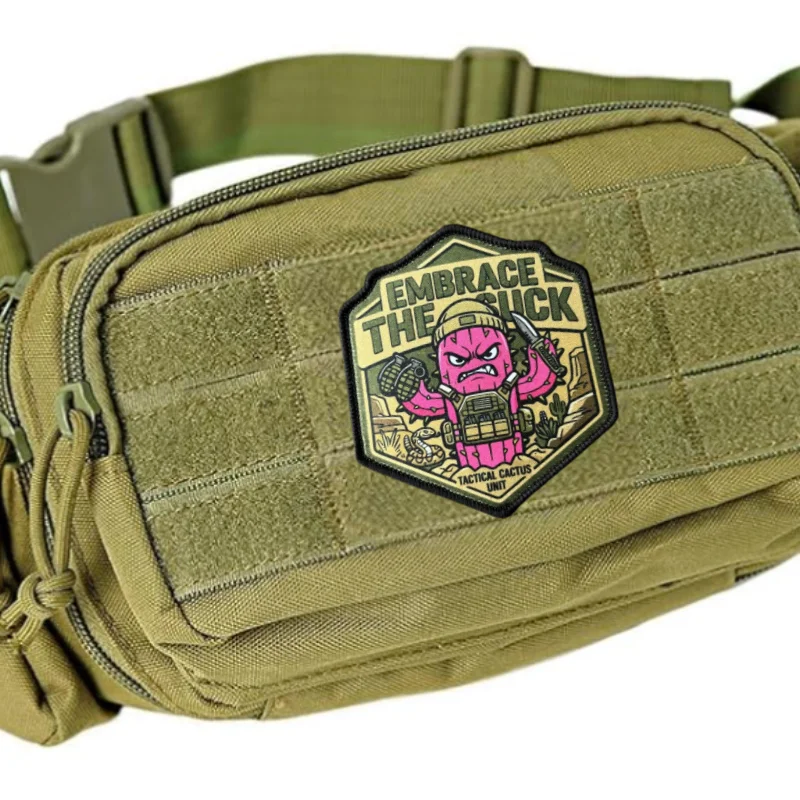 Cactus Soldier Parche bordado táctico con gancho y bucle - imagen 4