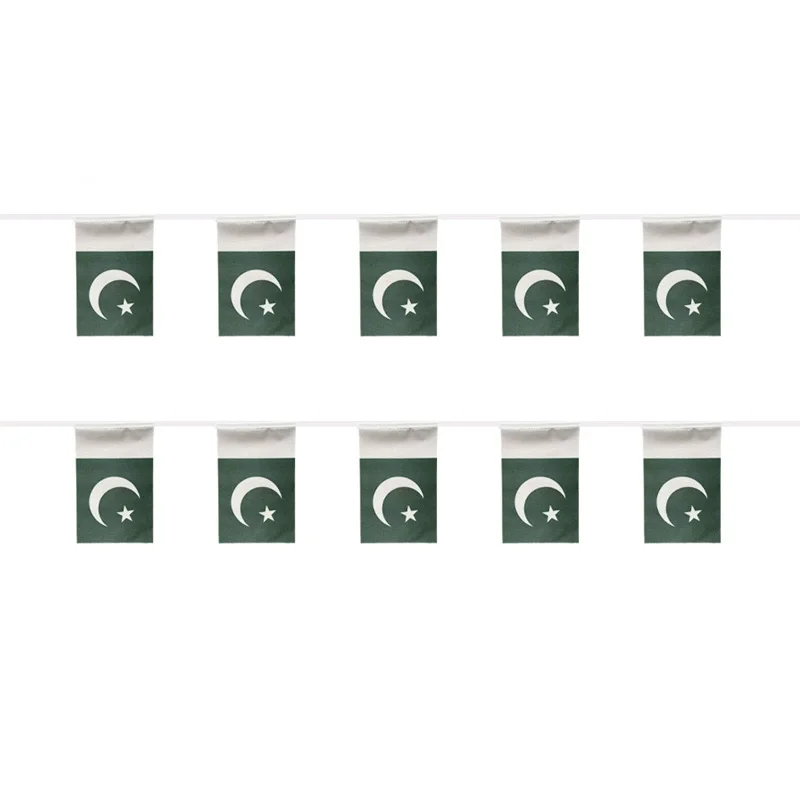 Banderines Pakistan 14x21cm – Pack 20 uds para cuerda decorativa - imagen 2