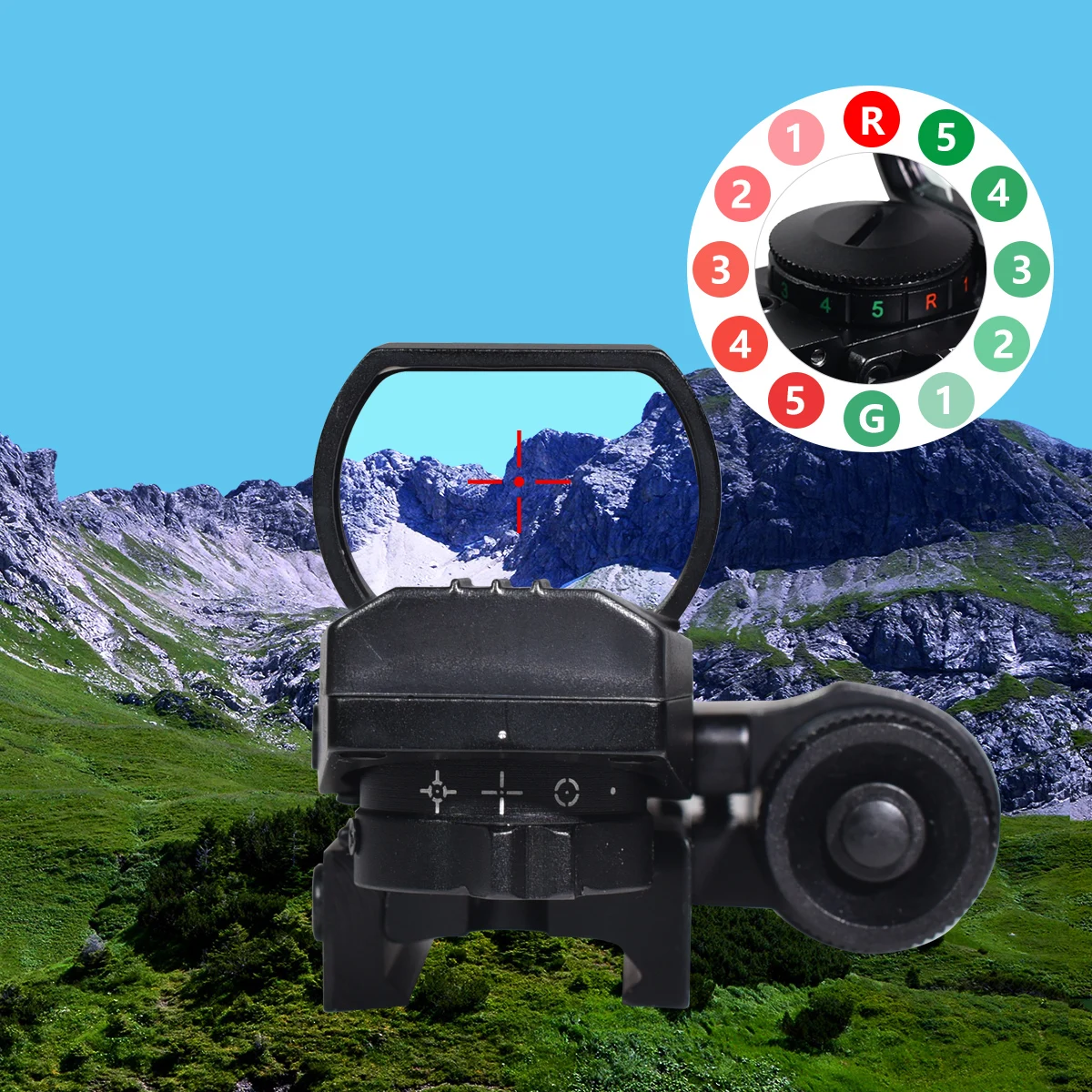 Mira táctica HD101 punto rojo y láser para airsoft - imagen 3