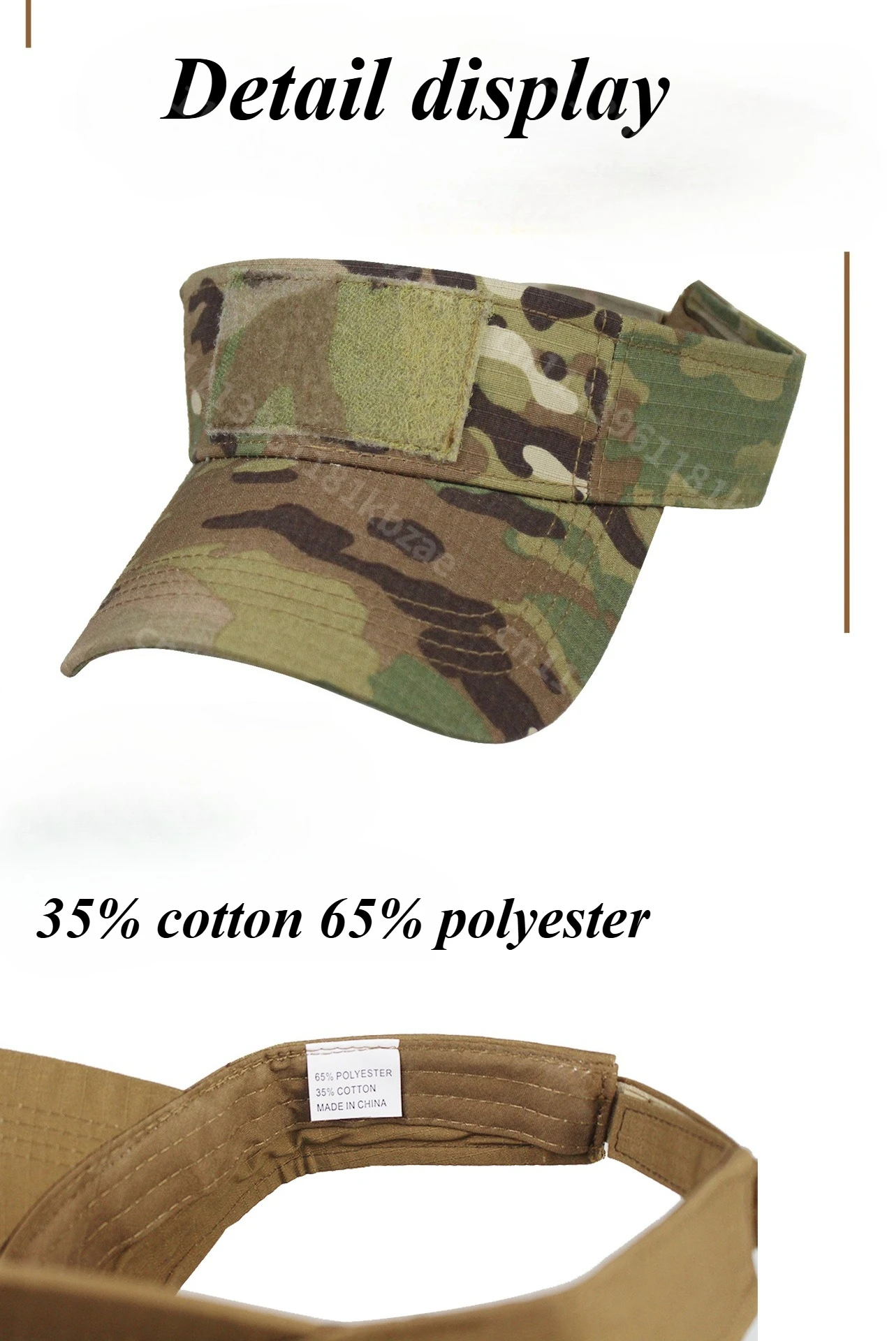 Gorra táctica camuflaje duckbill con velcro y protección solar - imagen 5
