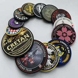 Parche termoadhesivo táctico PVC 3D con logotipo gomoso personalizado