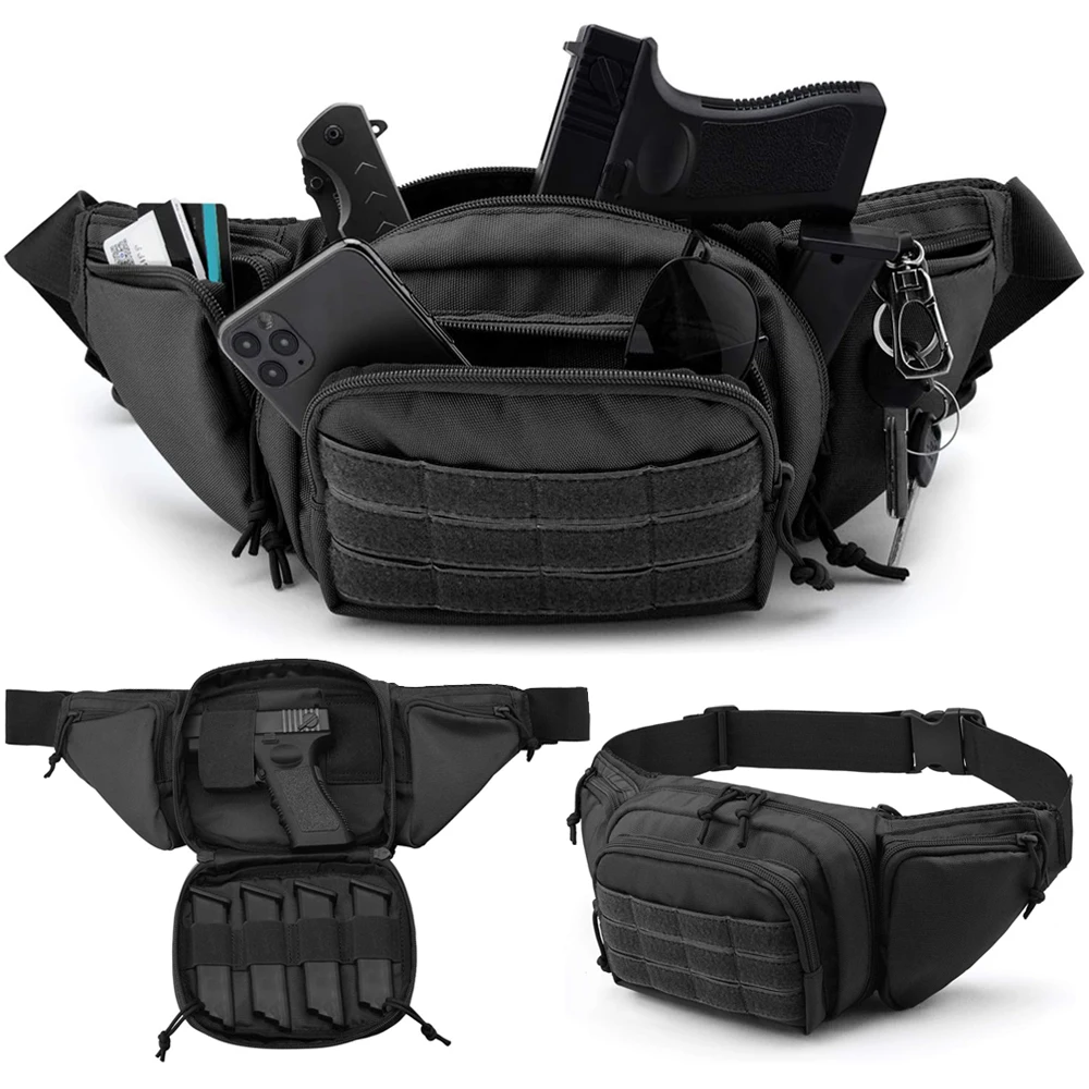 Funda táctica pistola oculta EDC con bolsa cargador y riñonera - imagen 2